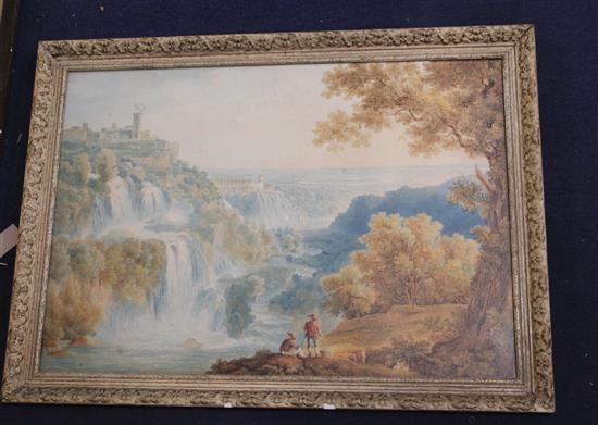 Francois (Franz) Keiserman (1765-1833) De Tivoli et des Cascatelles et La Plaine de Rome dessine et Peint dApres Nature Par 20.5 x 29.